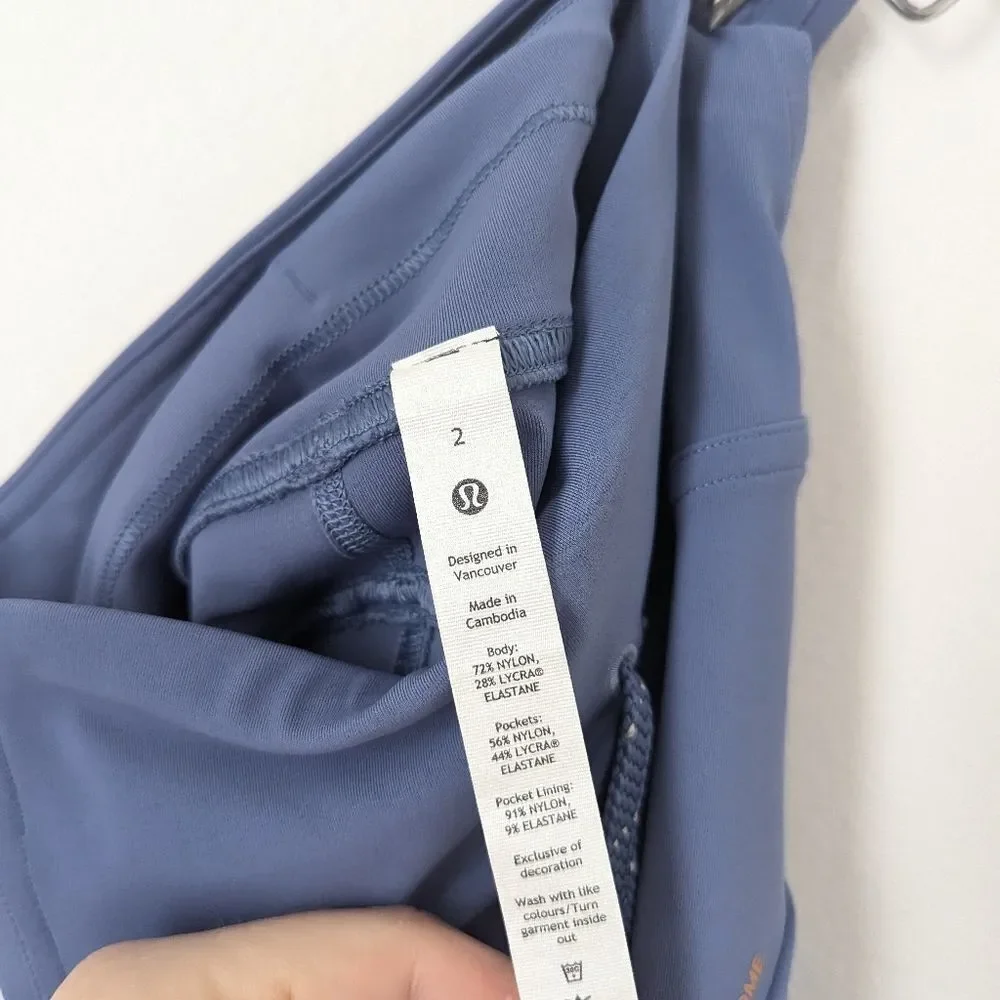 Lululemon Water Drop blue cargo super high rise hiking active tights leggings